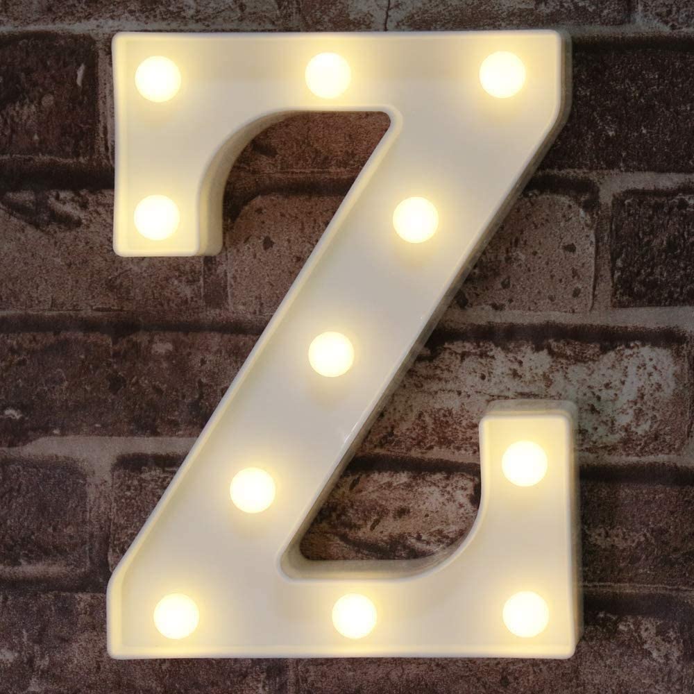 Wonka LED Marquee Z Letter Sign Light for Decoration