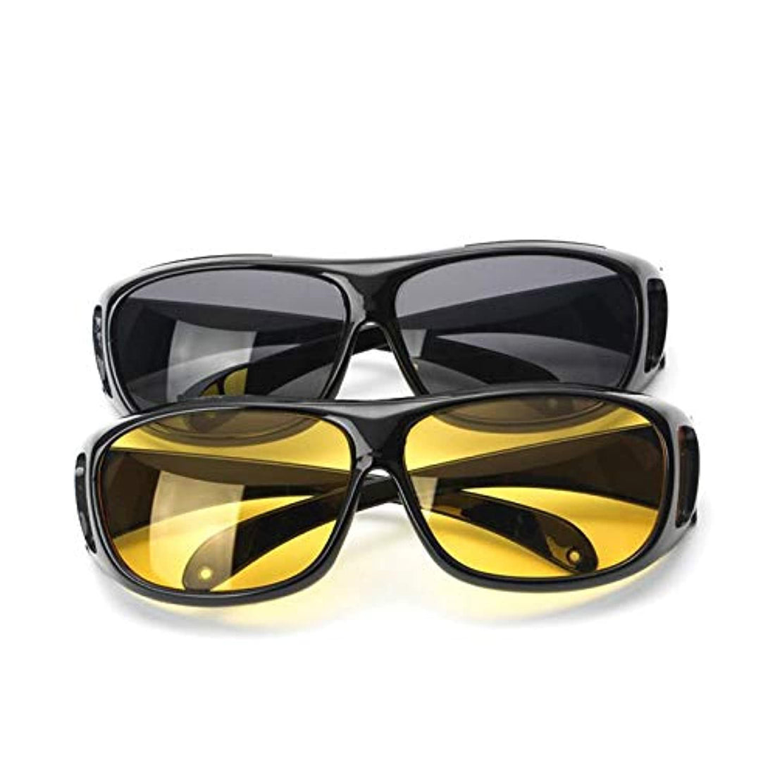 2 PCS Night Vision Driver Goggles Unisex HD Vision Sun Glasses Car Driving Glasses UV Protection Polarized Sunglasses Eyewear