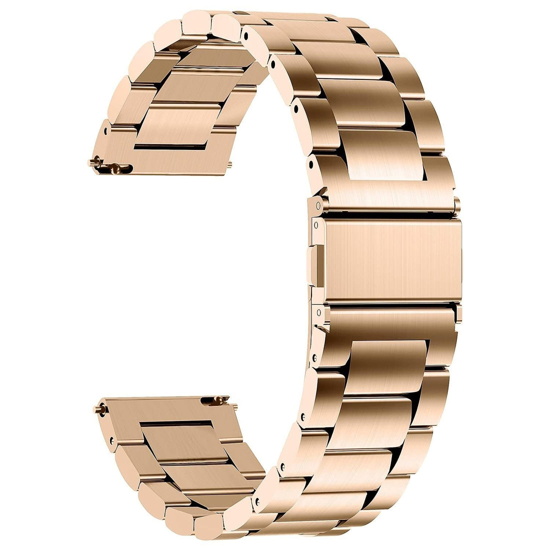 Quick Release Metal Chain Watch Bands, Stainless Steel Link Watch Strap Bracelet 18mm, 19mm, 20mm, 22mm For Men Women(Rose Gold,22MM)