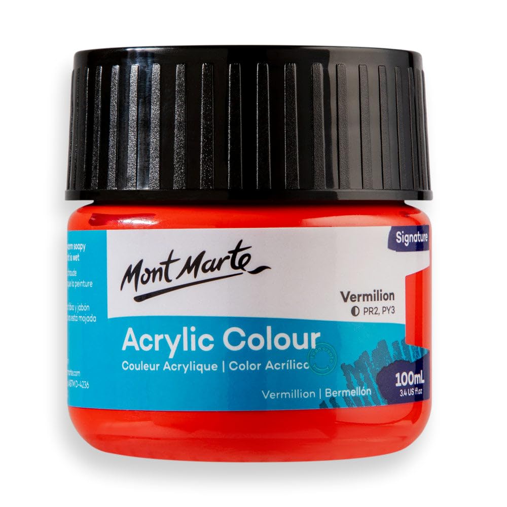 Monte Marte MSCH1009 Acrylic Colour Paint 100 ml, Vermilion