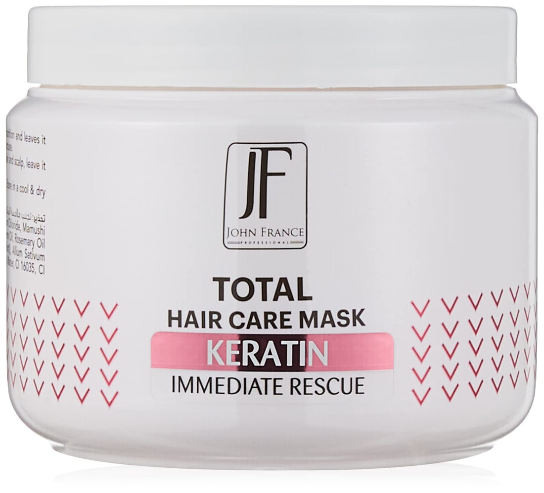 John France JF Keratin Repair Mask, 600ml, Unisex, Damaged Hair Conditioning Mask