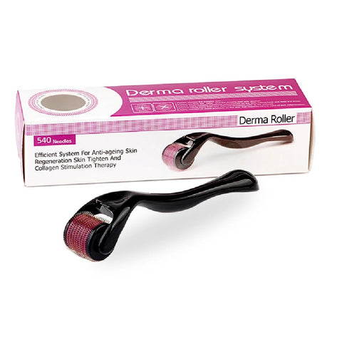 Professional Titanium Derma Roller with 540 Micro Needles – Advanced Skin & Hair Care Tool – 1.5mm