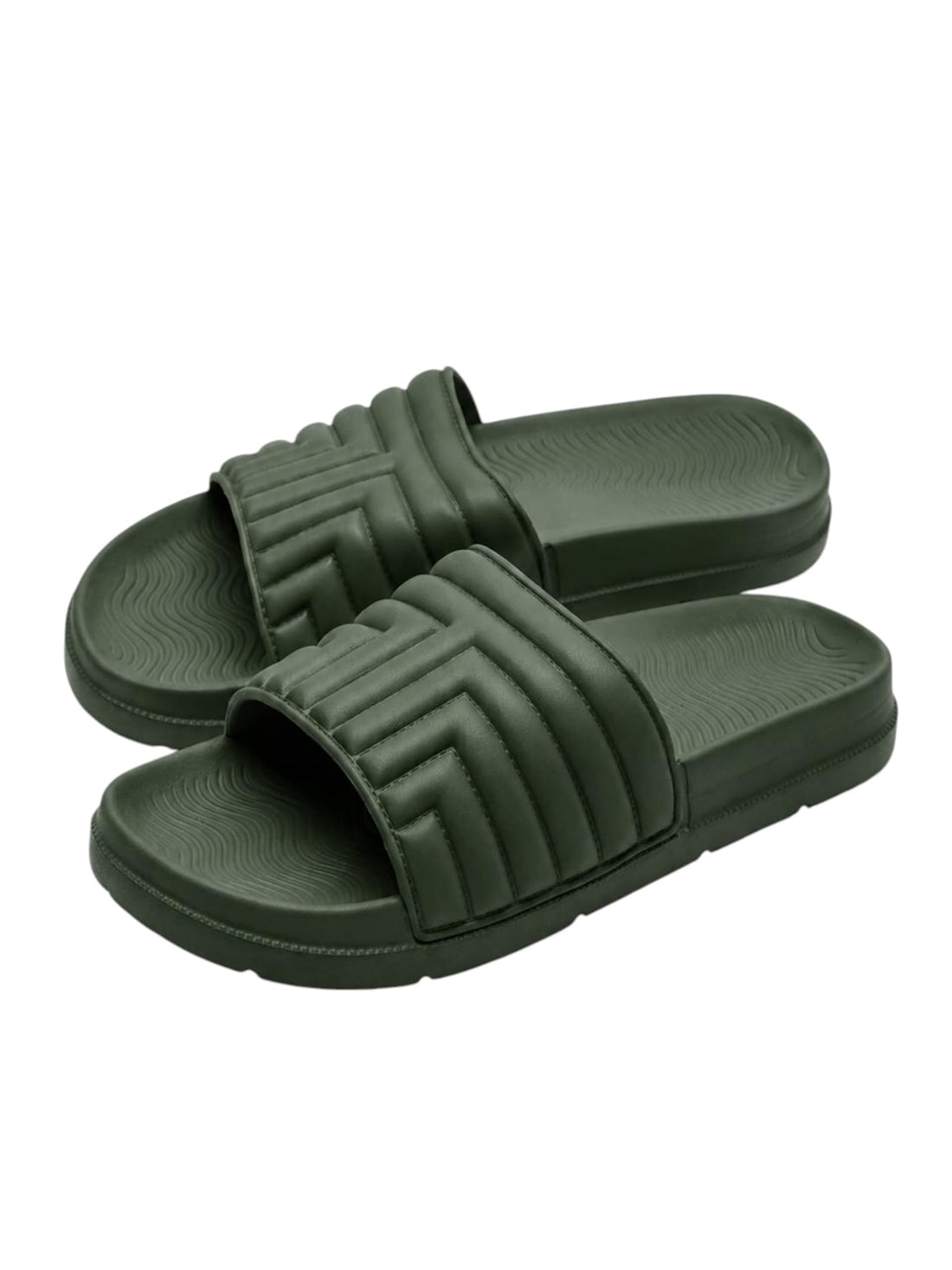 Romba Sport Men's Lightweight Comfortable Slipper with Cushioned Sole and Elastic Slip Resistant Upper Strap for Everyday Use