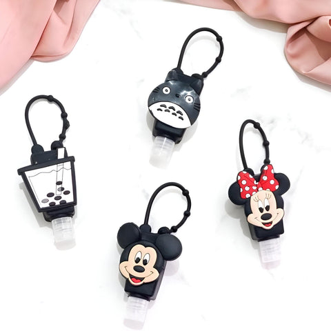 Silicone Dispenser - Adorable Cartoon Character Design for Kids and Fun-Loving Adults, Ideal for Soap, Lotion, and Hand Sanitizer, Easy to Use and Refill (4 pcs)