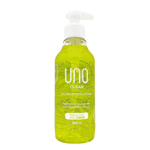 UNO Clear Anti-Bacterial Hand Soap Tropical Fruit With Lemon Sent - 300ML