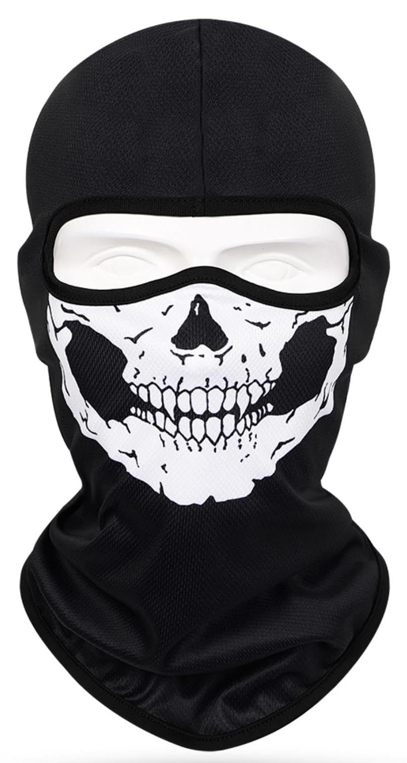 Skull Neck Gaiter Mask Balaclava for Men & Women Motorcycle Riding Fishing Cycling Sports