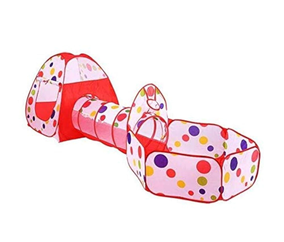 3 in 1 /Set Kids Ball Pits Tent Combo Play Tent with Play Tunnel Kids Toy Tents Children Folding Play House Portable Outdoor Indoor Toy Tent Princess Prince Castle Cubby Playhut Gifts