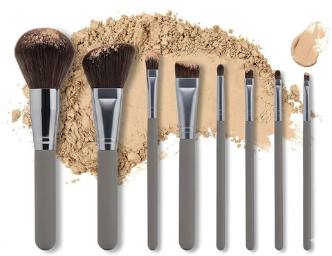 Brush Kit, Face, Cheek & Eye Brush Set, Makeup, For Foundation, Blush, Bronzer, Concealer, & Eyeshadow, Quality Makeup Tools, 7 pcs -MULTICOLOR