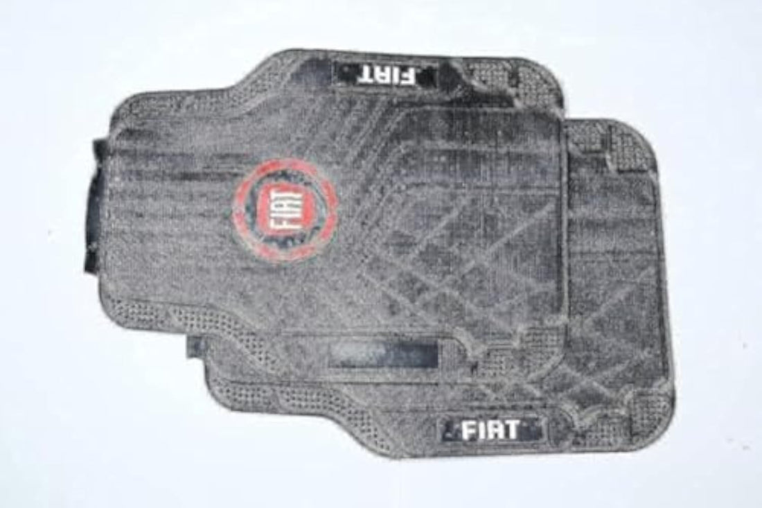 5PCS Custom Leather Car Floor Mats for Car, Full Coverage Front Rear Row Carpet,Mat Set Waterproof Floor Liners, Non-Slip Auto Floor Mat Accessories - black (FIAT)