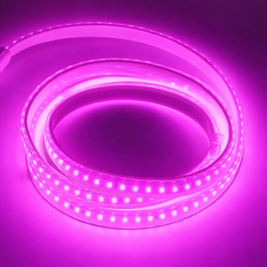 LED Light Strip, With Electric Socket, 9 Watt/Meters, 120 LED/Meter (Pink, 5 Meters, 600 LED)