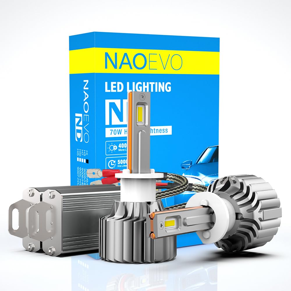 Generic NAOEVO ND Series LED Headlight BulbS 70 WATT/Bulb, 8400 Lumens/Bulb Super Bright (H1)