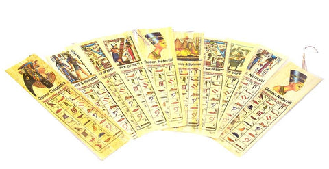 10 Pieces immatgar Egyptian Papyrus Bookmarks Educational ancient Egyptian souvenirs gifts from Egypt for women and men