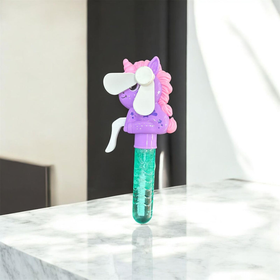 Bubblle Wand with fan, Purple and Pink