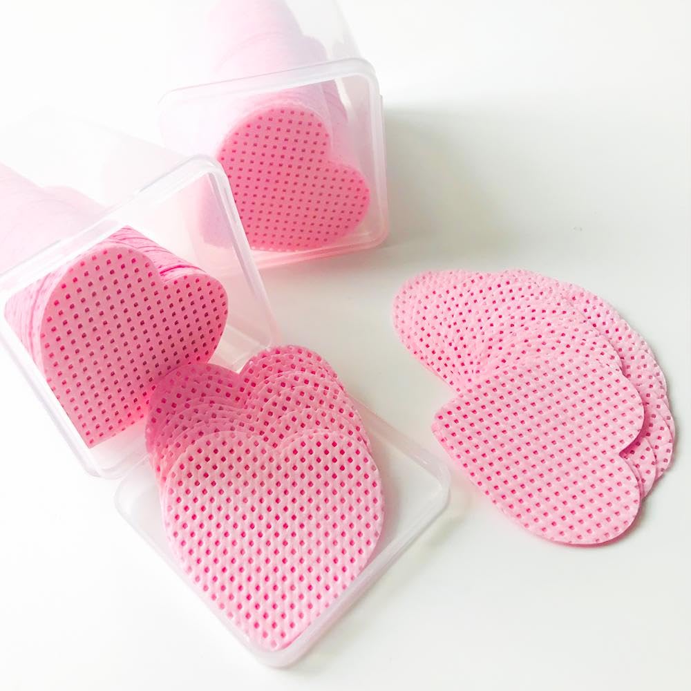 Lash Extension Wipes - Effective Remover for Eyelash Extension Glue, Nail Polish and All Cosmetic Residue, Soft Pink Nail & Lash Care Pads Suitable for Professional Lash Studios and Pers ((PCS(400)