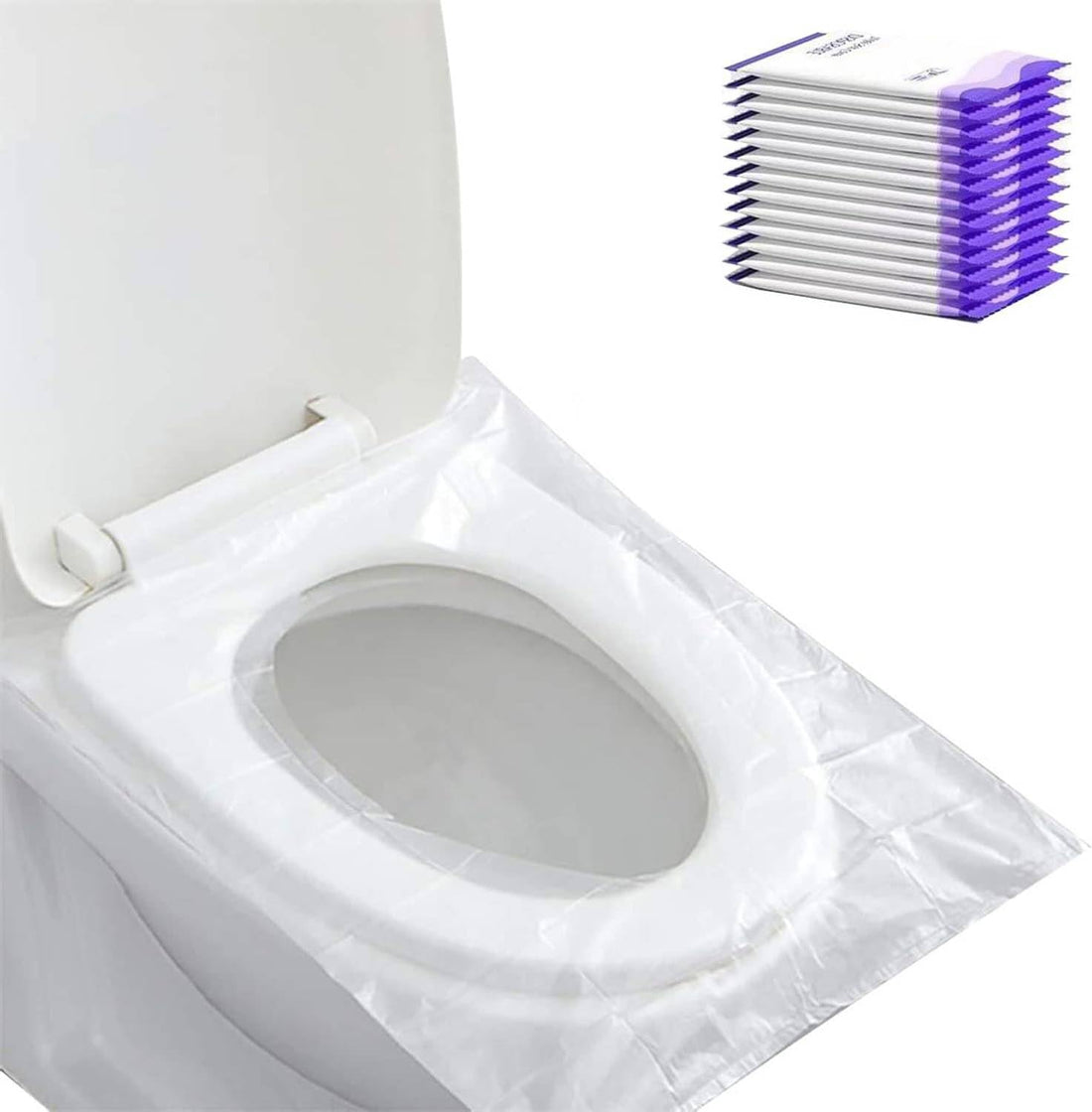MOMENT Toilet Seat Covers Disposable Travel Pack 40 count, Faster use-Sticker free, Waterproof, XL Disposable Toilet Seat Cover for Adults and Kids, Individually for Public Restroom/Airplane/Outdoors