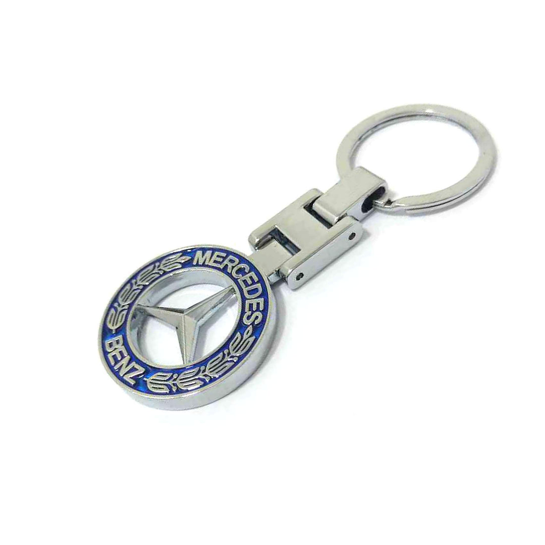 Generic Metal & Nickel Plated Double Face Mercedes Benz Keychain