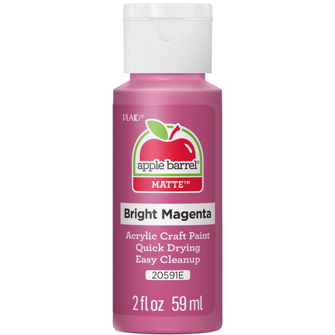 Apple Barrel Plaid Acrylic Paint In Assorted Colors (2 Oz) 20591 Bright Magenta