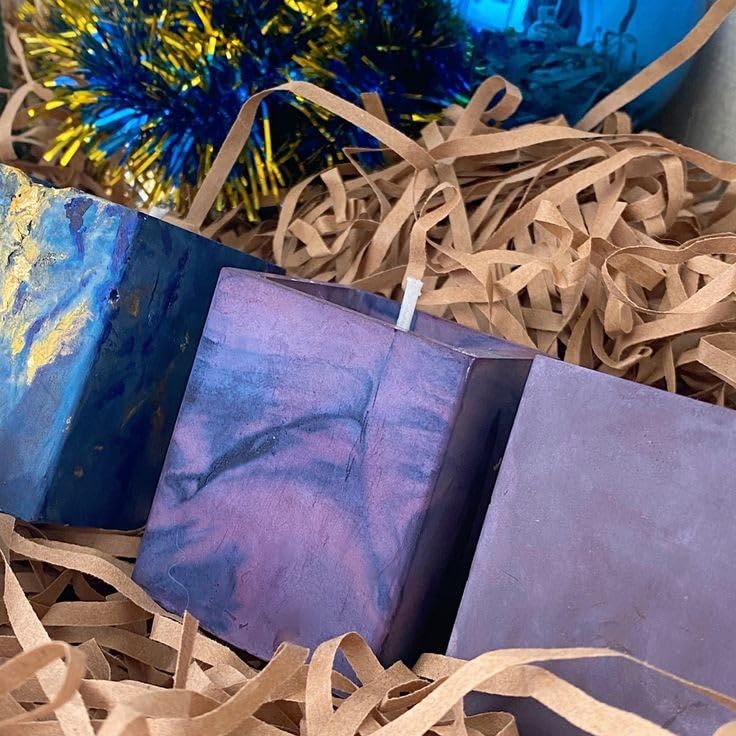 Scented Decorative Candles 3 Pieces (Mauve Shades)