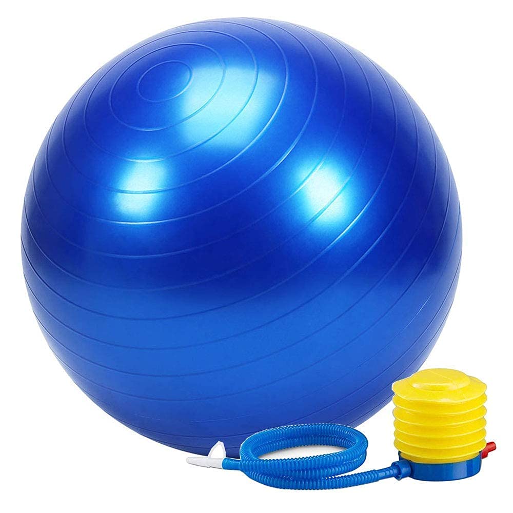 EPISKEY® Anti-Burst Exercise Gym Ball 75cm with Pump, Anti-Slip Balance Stability Ball, Heavy Duty Fitness Yoga Ball, Extra Thick Swiss Birthing Ball