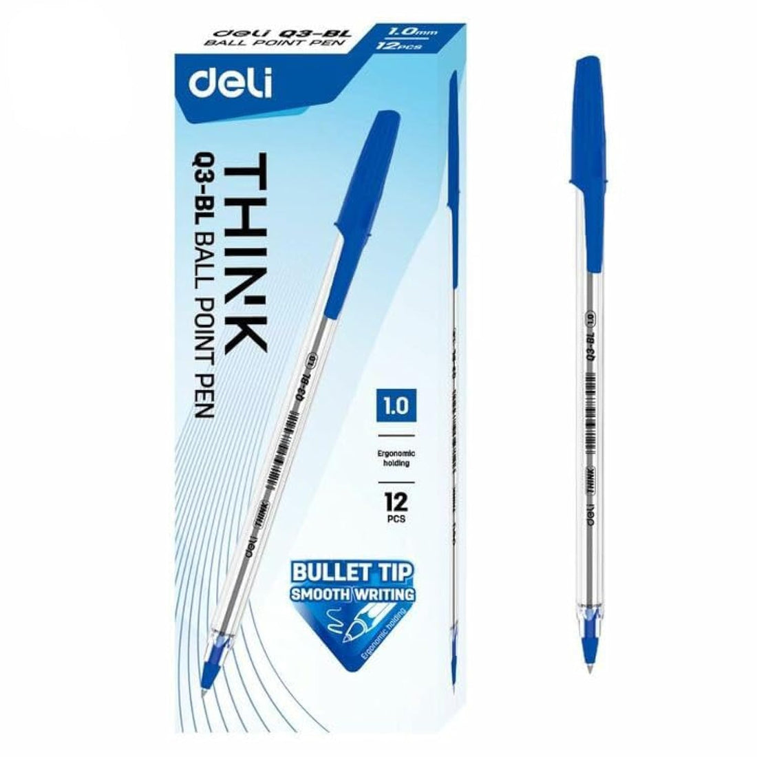 EQ3-BL #Ball Point Pen #Bullet tip:1.0mm; Blue Ink #BLUE