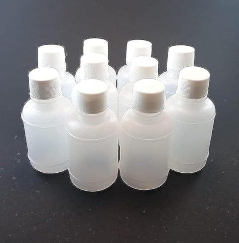 10 bottles of 50 ml empty plastic bottles