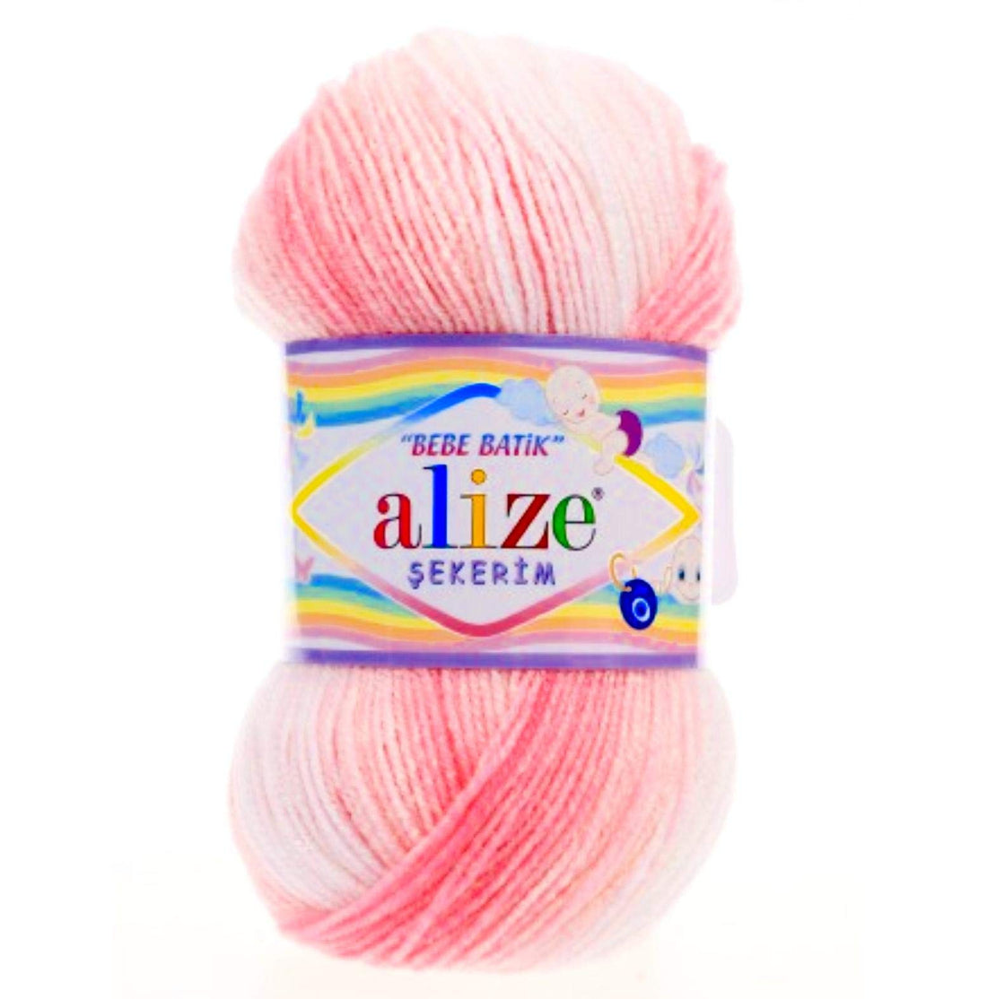 Alize Sekerim Bebe Batik Colour No.2126 Crochet and Knitting Yarn