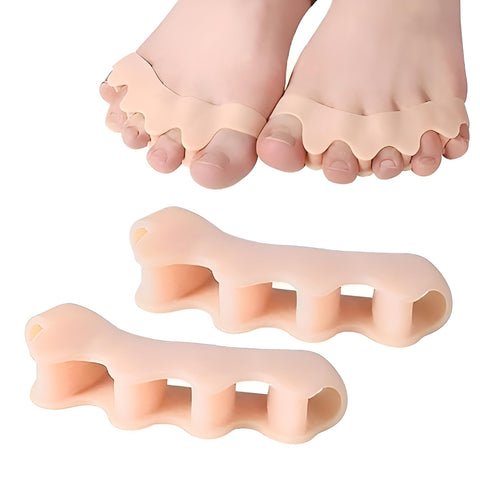1 Pair Silicone Gel Toe Separators, Bunion Corrector and Toe Straightener, Comfortable Walking and Running, Suitable for Men and Women, One Size Left and Right