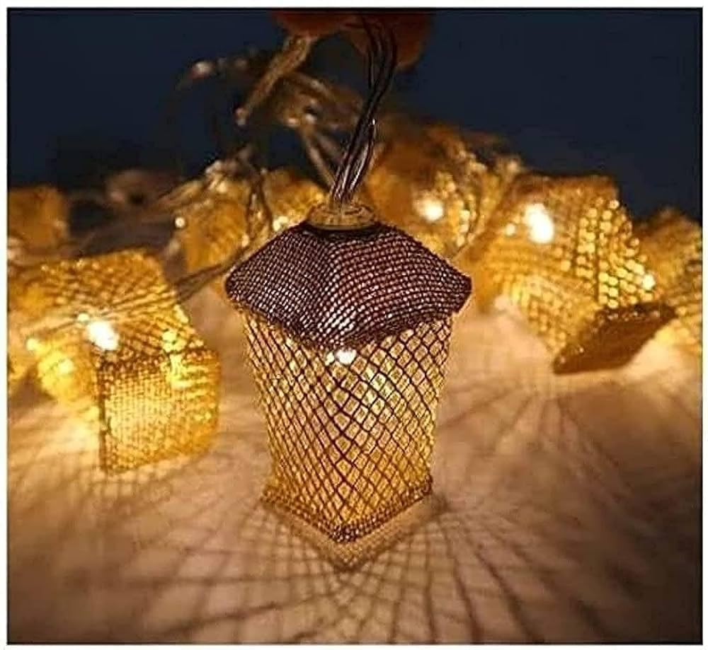 Ramadan String Lights Copper Fairy 2M 10 LED New Drahm Store Home Decoration Outdoor Party Supplies Rose