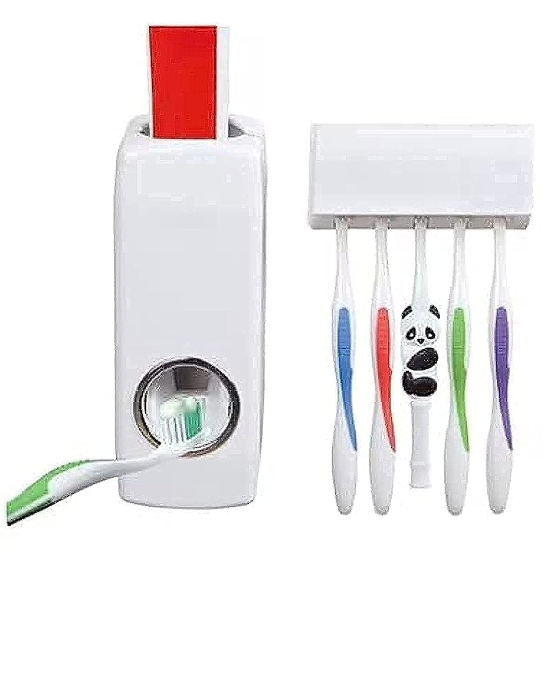 Tooth Paste Dispenser with Brush Holder