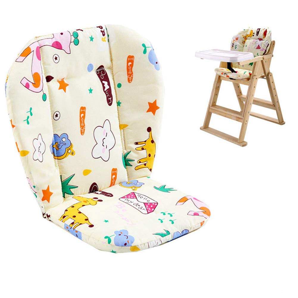 Baby High Chair Seat Cushion Liner Mat Pad Cover Animal Breathable（Giraffe）