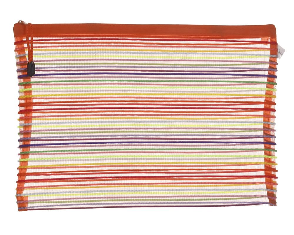 3A QC-A5-17 Wire Paper File 18 * 22 cm With Zipper 1 Piece - Multi Color
