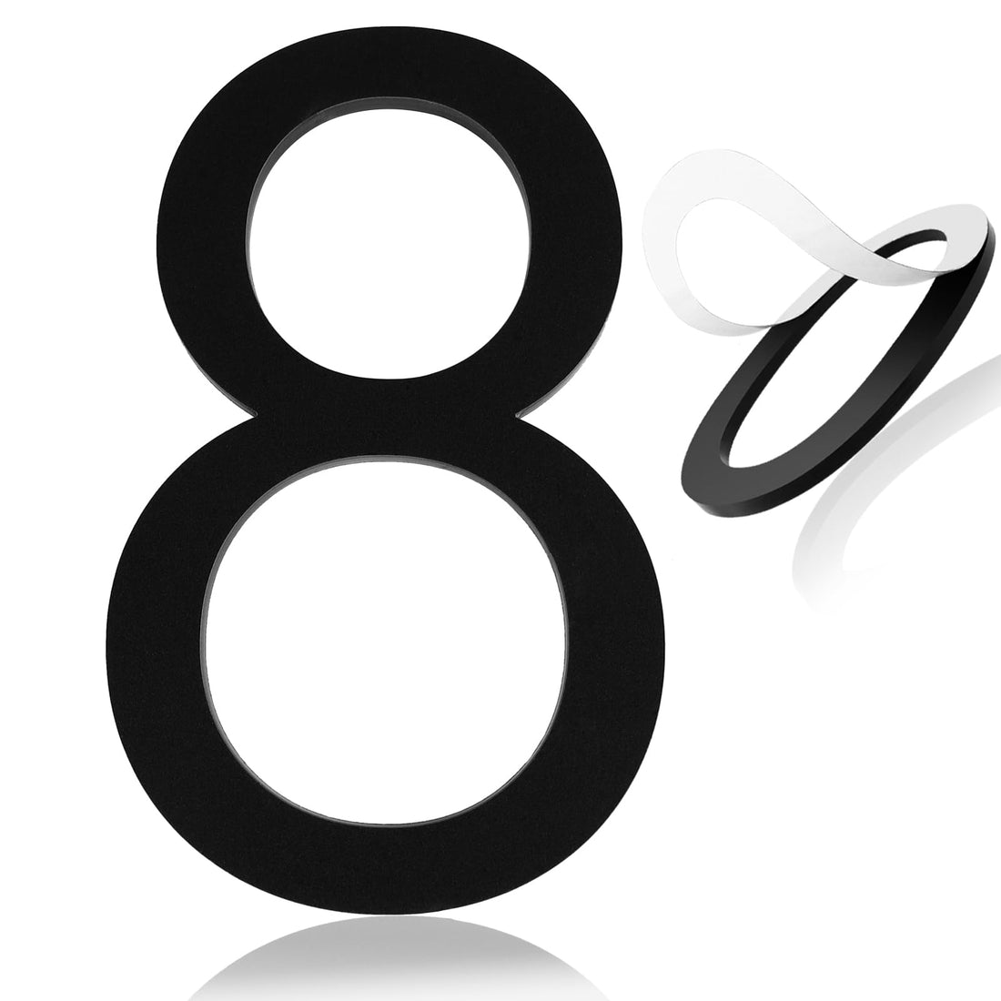 5 Inch House Numbers, Self-adhesive House Number Acrylic Modern House Numbers for Outside Black Mailbox Numbers Garden Door Address Numbers ,Apartments Office hotel, Easy Install without Tools (Number