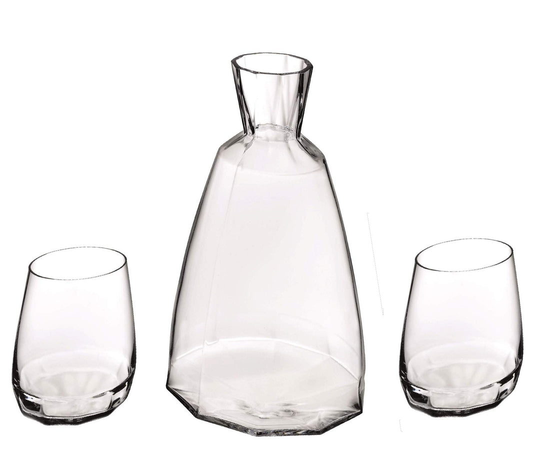 Pasabahce Crystal Momento Decanter and Glasses, Set of 2 - Set of 3