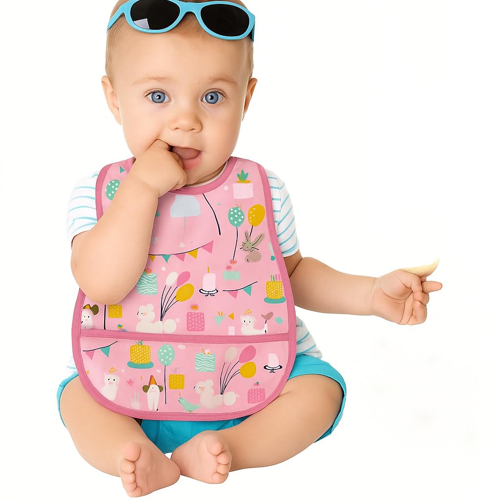 Fantastic-Kids-Toys Baby Cloth Feeding Bib for Newborn and Infant, Cartoon Design, Light and Easy to Clean - BPA Free, Practical for Daily Feeding - Code 2001