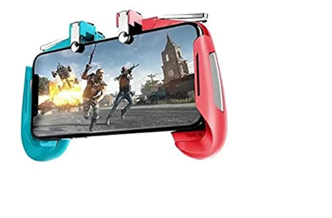 sonsen Colorful Gamepad AK-16 Pubg Remote Controller Gamepad Alloy Metal Triggers L1 R1 Shooting Aim Button Handle Joystick Compatible with All Smartphones Upto 6.5" inch