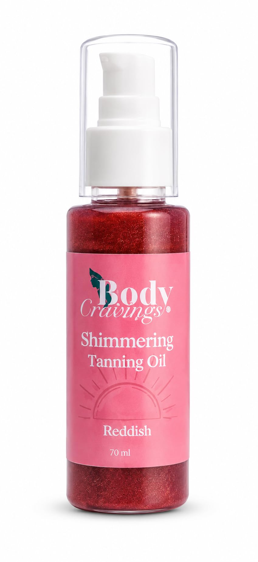 Body Cravings Red Shimmering Tanning Oil | 70ml | Glimmering Goddess | Hydrating Tanning Oil with Red & Gold Shimmer | Enhances Natural Glow | Lightweight Formula | Long-Lasting Radiant Finish