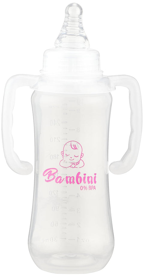 Baby Feeding Bottle With Handle, 270 Ml, Clear DR-A-502
