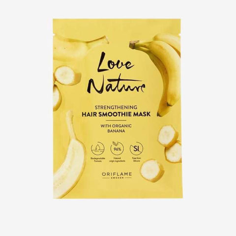 LOVE NATURE Strengthening Hair Smoothie Mask with Organic Banana - 30 ml