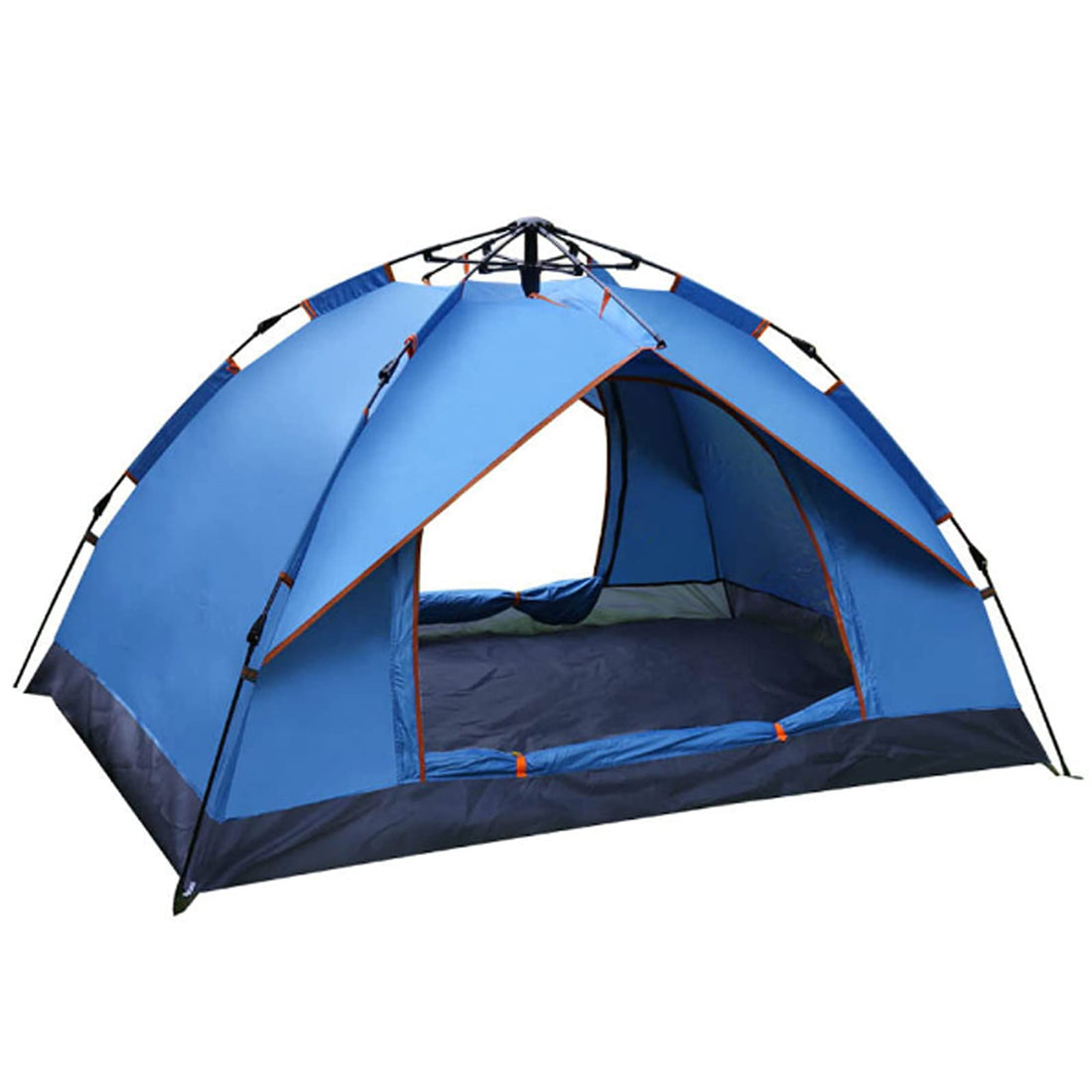 DamiSu Mountaineering double Outdoor Tent, Quick Open Fully Automatic Single Layer Rainproof Portable Camping for Beach Festival Family Hiking Garden Fishing Picnic,Blue