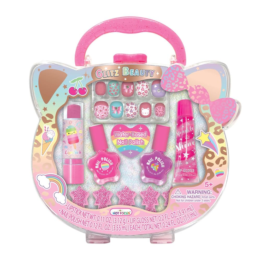 Hot Focus 062LP Leopard Glitz Beauty Cosmetic Kit