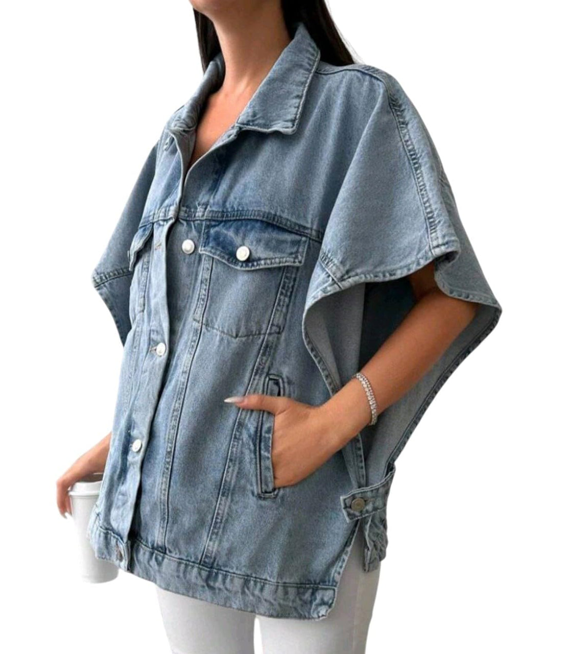 Women's Denim Jacket – Durable Material & Feminine Design for Youthful Stylish Look