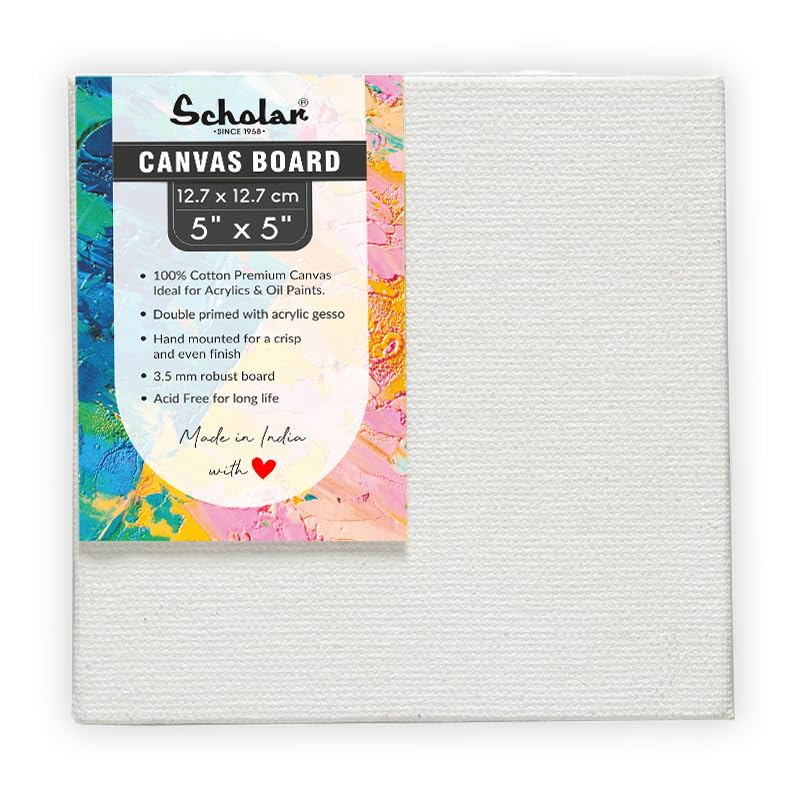Scholar Artist Canvas Panel Boards (5 X 5) Pack of 10