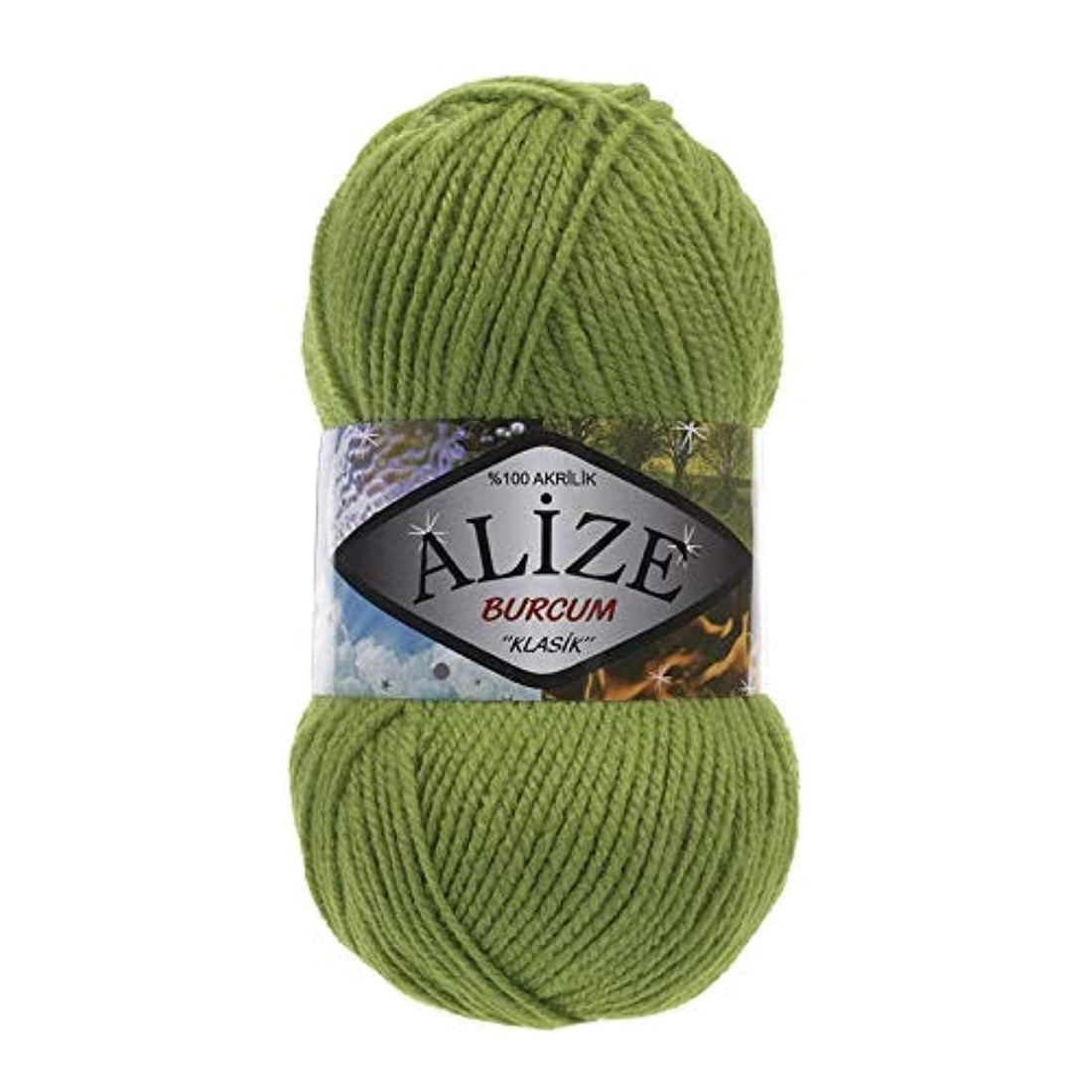 Alize BURCUM KLASiK Green 210 - Crochet and Knitting Yarn