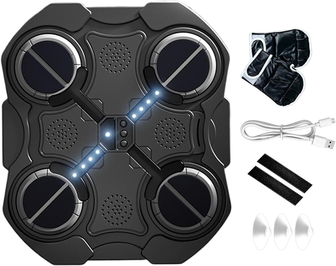 Next Store Kids Wall Boxing Trainer – with Gloves and Interactive Target – LED Light & Music – Fun Sports Game for Skill Development & Fitness for Kids and Family