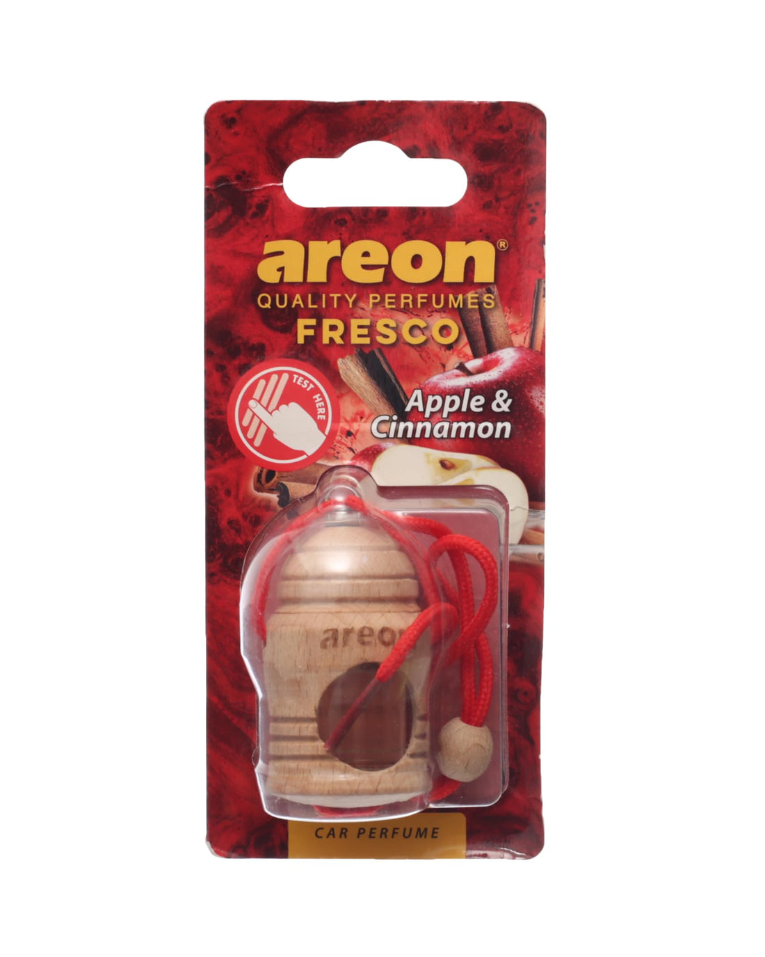 Areon Fresco Air Freshener - 4ml Apple Cinnamon Scent for Car & Home Compact, Warm, Long-Lasting Fragrance