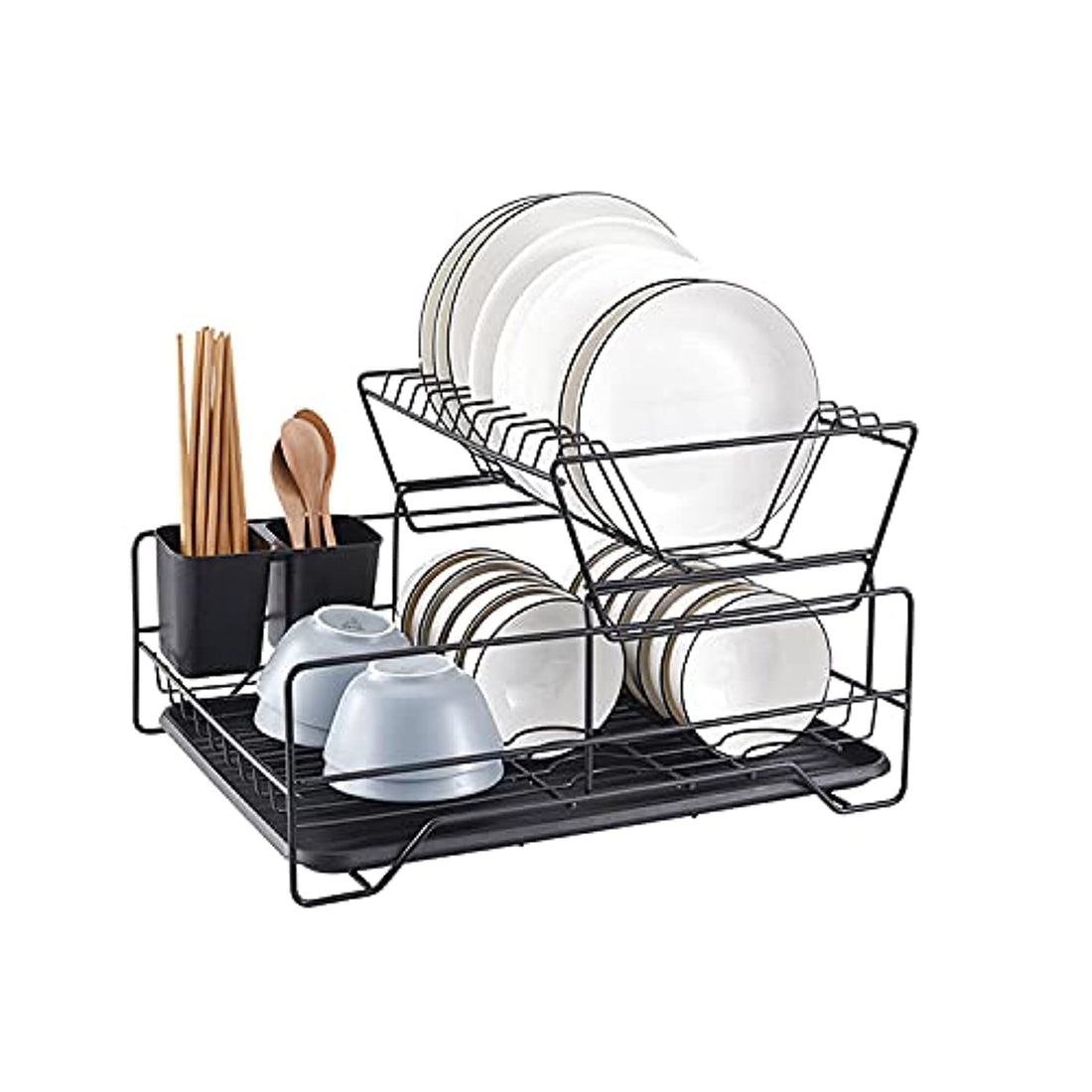 Dish Rack Dish Drying Stand Dish Drainer Plate Rack Dish rake Kitchen Organizer Dish Drying Rack Countertop Large Antibacterial Kitchen Utensils Dish racks Dish Stand (STYLE A)