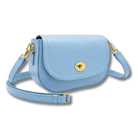 AYSLE 1639 Women’s Leather Shoulder, Crossbody & Top Handle Bag | Turn-Lock Closure | Dual Strap Design | Gold-Tone Hardware | 12 Colors | 15×23×8 CM