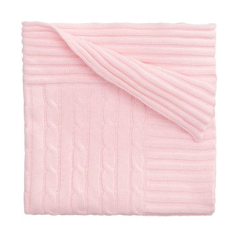 Mamas Gift Breathable Knit Baby Blanket – Soft Cotton Knit for Crib, Pram, Car Seat or Moses Basket – All-Season Comfort – 100 x 80 cm