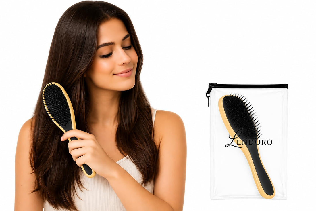 Smart Detangling Hair Brush, Flexible Bristles for Wet & Dry Use, Ergonomic Handle, Lightweight, All Hair Types (Yellow)