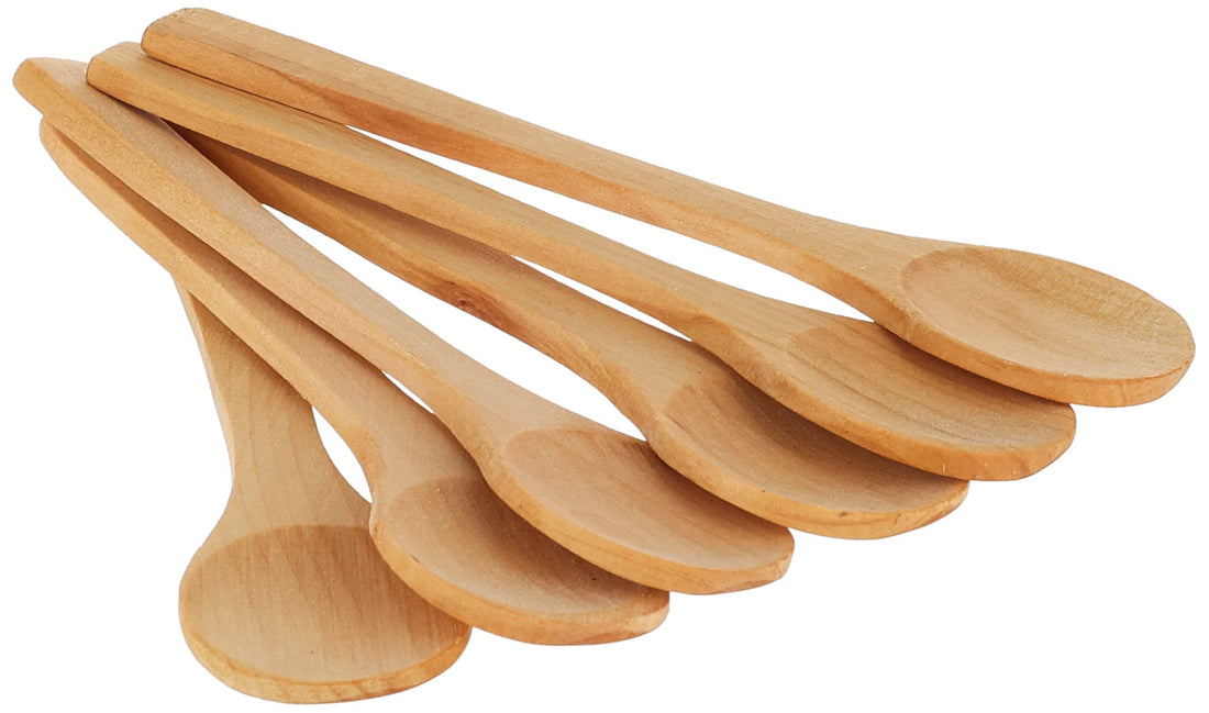 Generic Kitchen wood spoon set - 6 pieces - tea hanging size